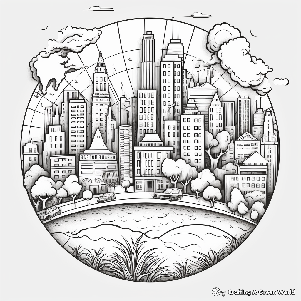 Popular Landmarks of the World Coloring Pages 4