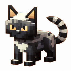 Popular Minecraft Black Cat Coloring Pages 1