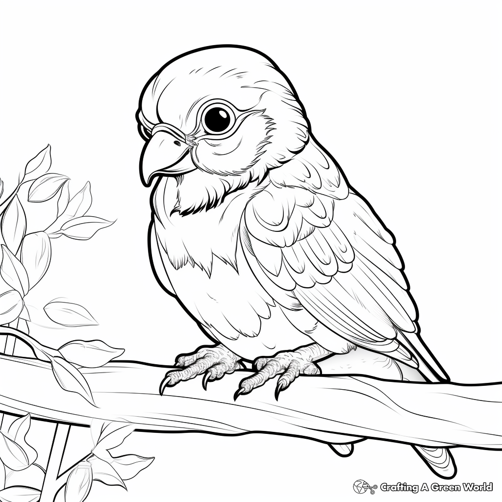 Popular Pets Pug and Parrot Coloring Pages 4