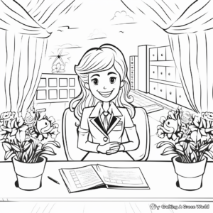 Positive Affirmation Coloring Sheets for Administrative Professionals Day 4