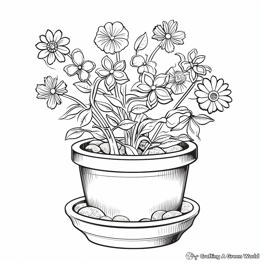 Pot of Gold at the End of the Rainbow Coloring Pages 4