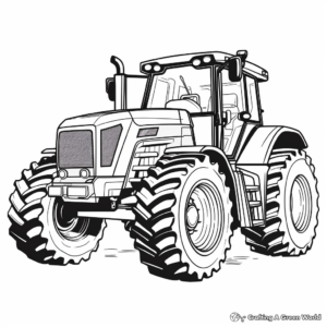 Powerful Construction Tractor Coloring Pages 1