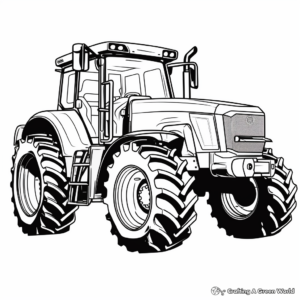 Powerful Construction Tractor Coloring Pages 2