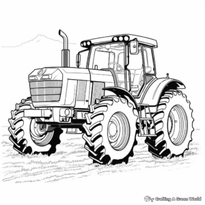Powerful Construction Tractor Coloring Pages 3