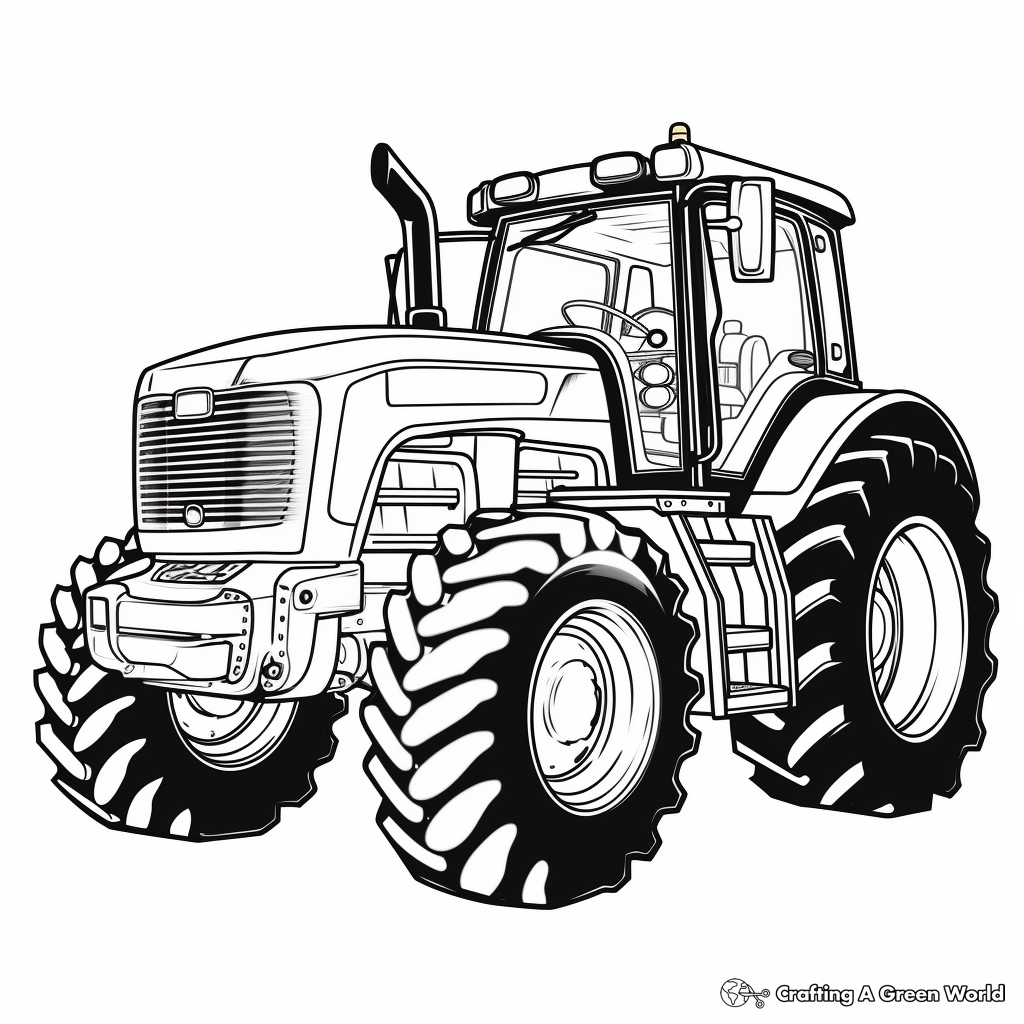 Powerful Construction Tractor Coloring Pages 4
