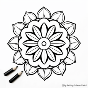 Practical Simple Mandala Coloring Pages for Beginners 3