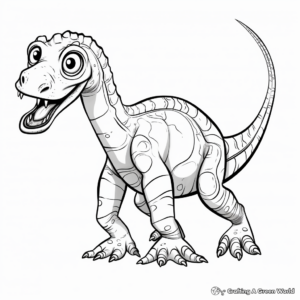 Prancing Parasaurolophus Dinosaur Coloring Pages 4