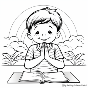 Prayer and Positive Thoughts Get Well Soon Coloring Pages 1