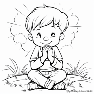Prayer and Positive Thoughts Get Well Soon Coloring Pages 2