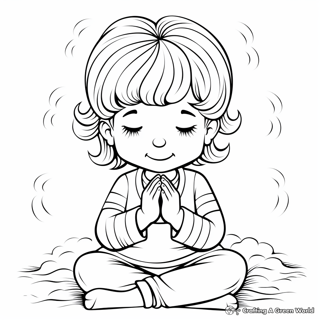 Prayer and Positive Thoughts Get Well Soon Coloring Pages 3