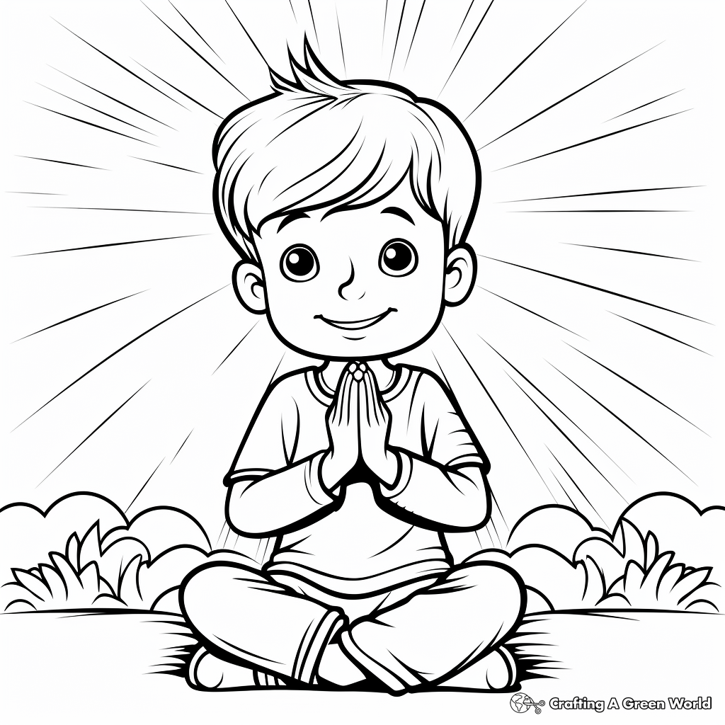 Prayer and Positive Thoughts Get Well Soon Coloring Pages 4
