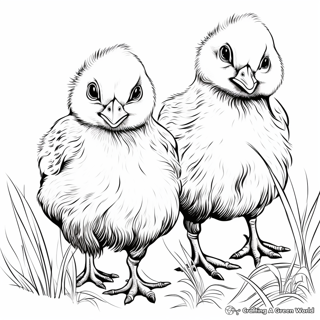 Precious Baby Chicks Coloring Pages 1