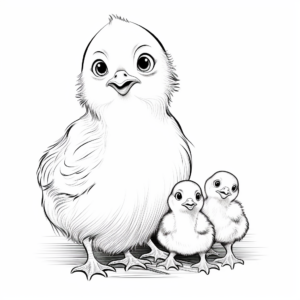 Precious Baby Chicks Coloring Pages 3