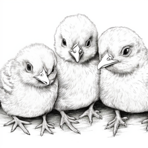 Precious Baby Chicks Coloring Pages 4