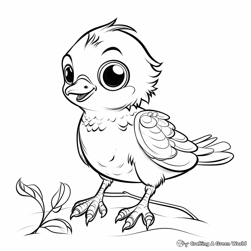 Precious Pigeon Chick Coloring Pages 1