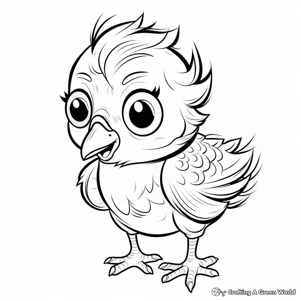 Precious Pigeon Chick Coloring Pages 3