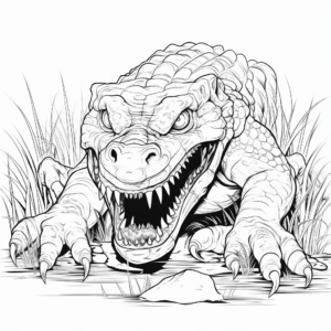 Predator Vs. Prey: Alligator Hunting Coloring Pages 3