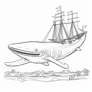 Prehistoric Blue Whales Coloring Pages 2