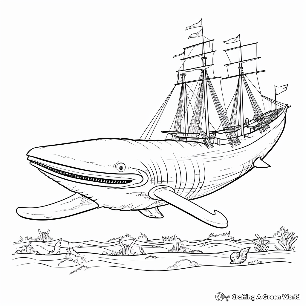Prehistoric Blue Whales Coloring Pages 2