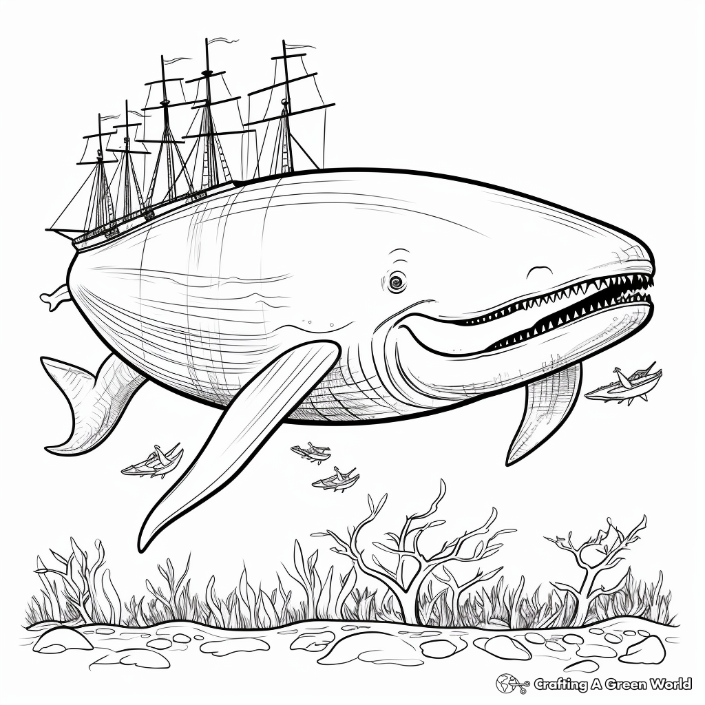 Prehistoric Blue Whales Coloring Pages 3