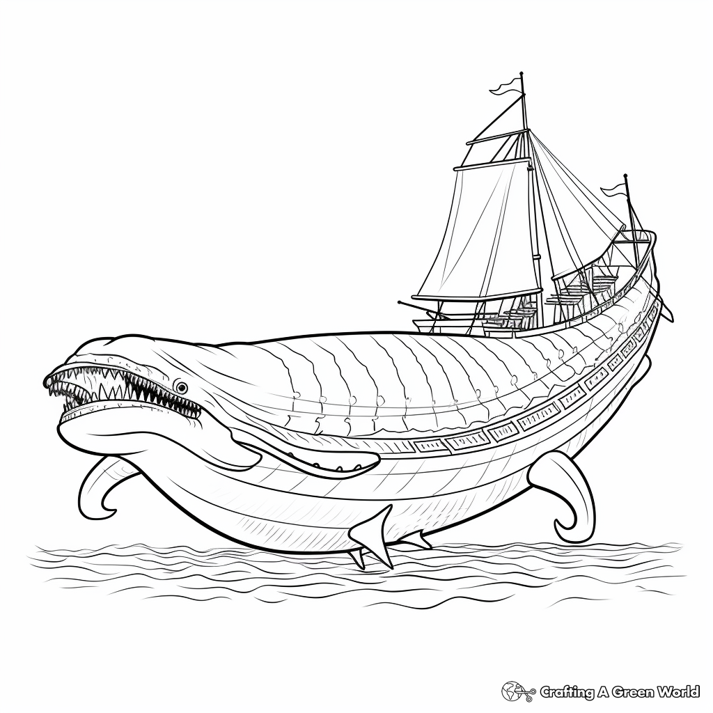 Prehistoric Blue Whales Coloring Pages 4