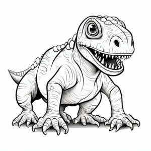 Prehistoric Ceratosaurus Coloring Pages for Adults 1