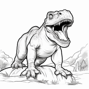 Prehistoric Ceratosaurus Coloring Pages for Adults 2
