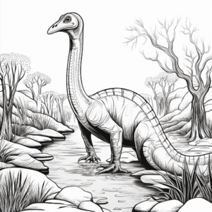 Prehistoric Corythosaurus Coloring Pages 1