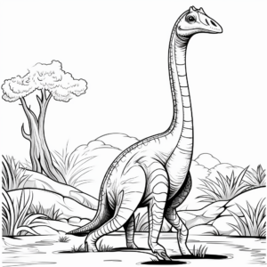 Prehistoric Corythosaurus Coloring Pages 3