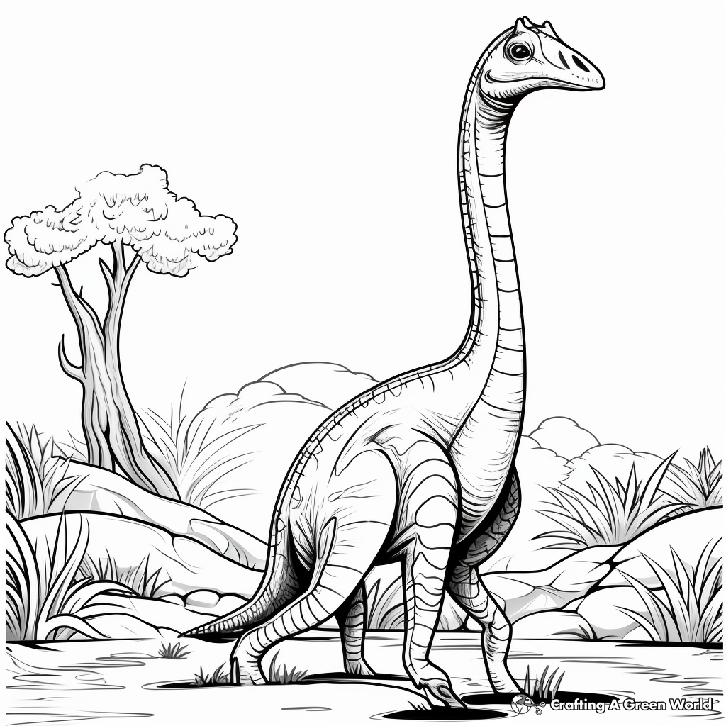 Prehistoric Corythosaurus Coloring Pages 3