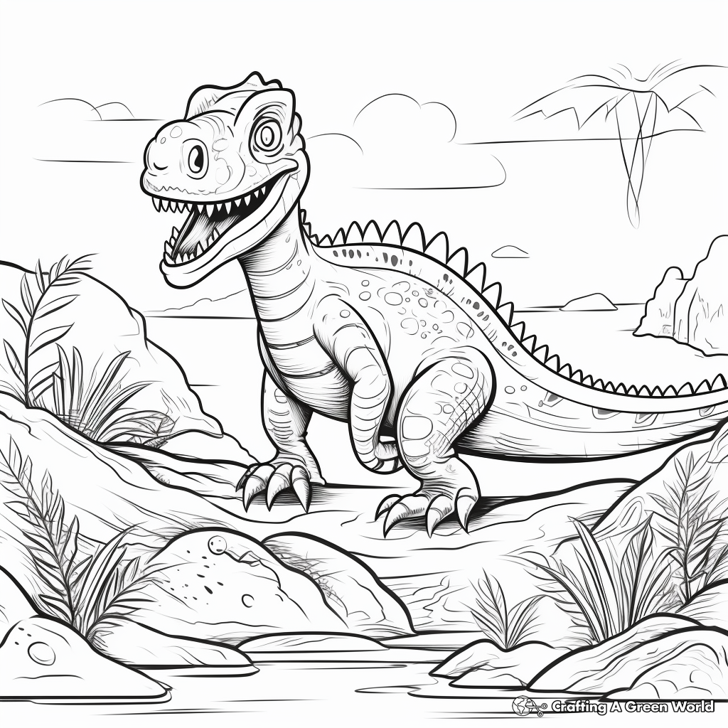 Prehistoric Megalosaurus Coloring Pages 1