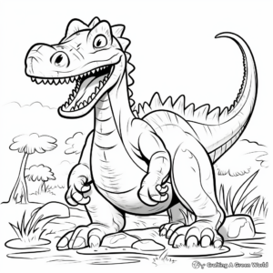 Prehistoric Megalosaurus Coloring Pages 3