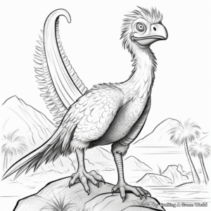 Prehistoric Pyroraptor Coloring Pages for Kids 4