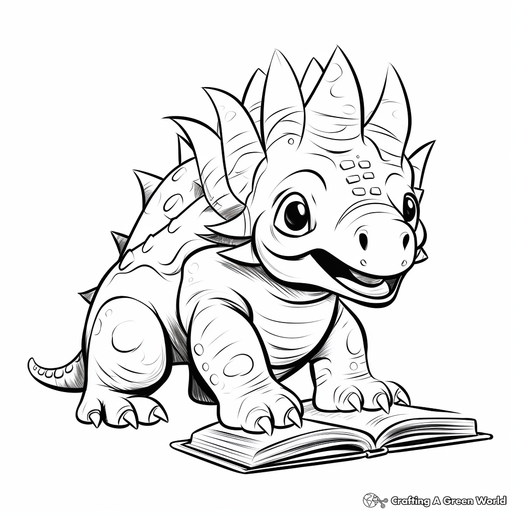 Prehistoric Triceratops Coloring Sheets 4