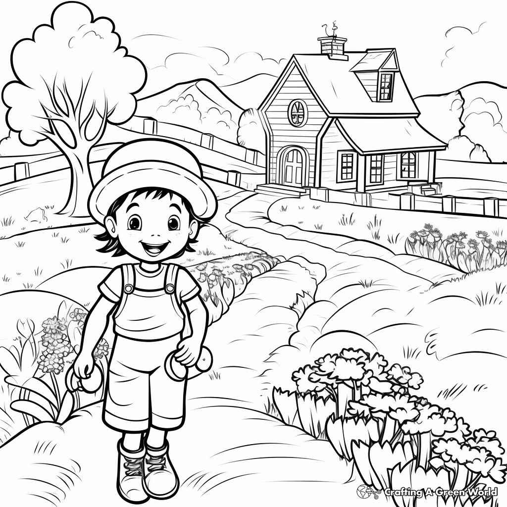 Preschool Farm during Spring Coloring Pages 3