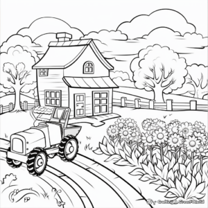 Preschool Farm during Spring Coloring Pages 4
