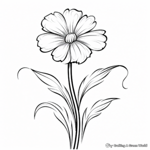 Pretty Lavender Flower Coloring Pages 1