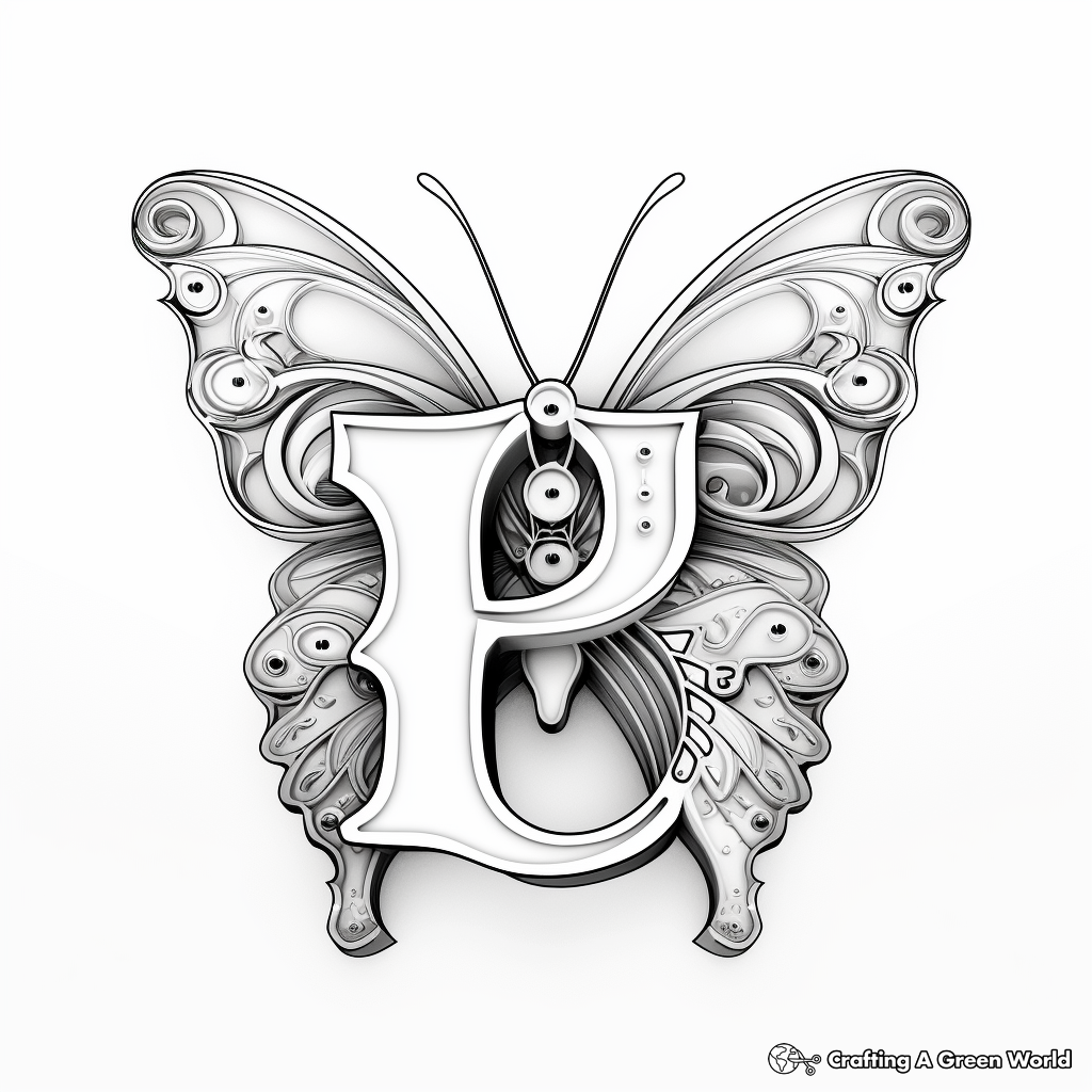 Printable 3D Butterfly Coloring Pages for Talented Artists 4