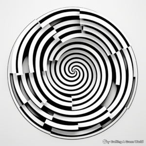 Printable 3D Swirl Coloring Pages 1