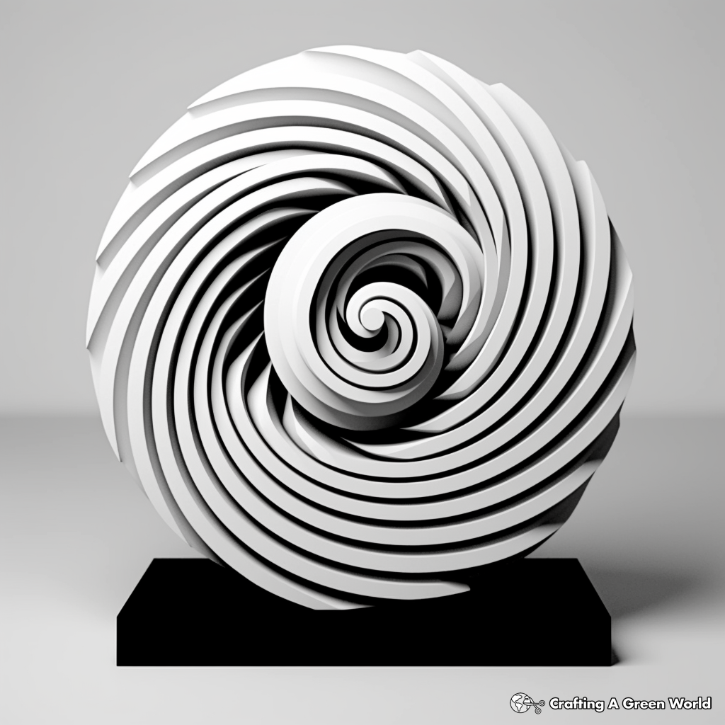 Printable 3D Swirl Coloring Pages 2