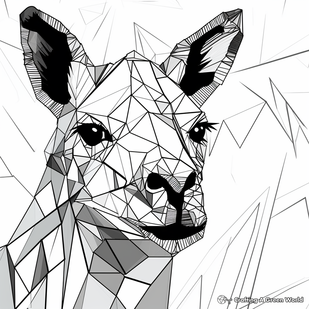 Printable Abstract Alpaca Coloring Pages for Artists 3