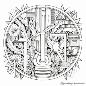 Printable Abstract Alphabet Coloring Pages for Artists 3