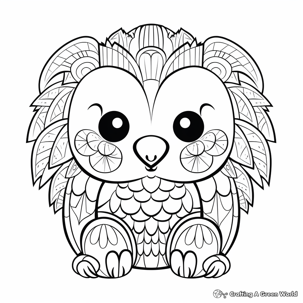Printable Abstract Art Beaver Coloring Pages 2
