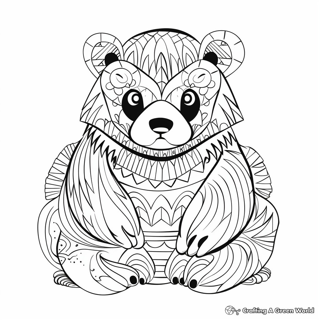 Printable Abstract Art Beaver Coloring Pages 4
