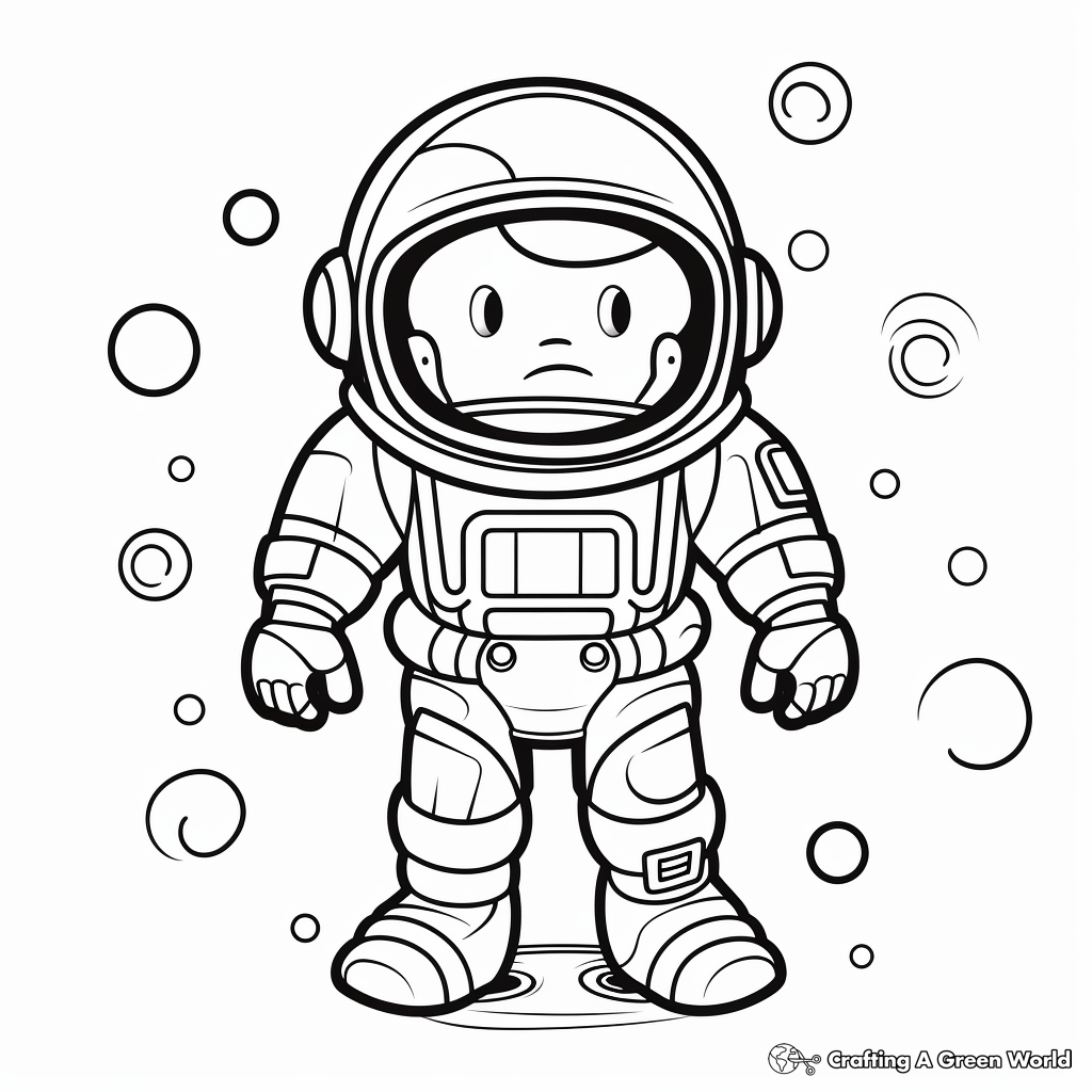 Printable Abstract Astronaut Coloring Pages for Artists 2