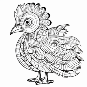 Printable Abstract Baby Turkey Coloring Pages for Artists 4