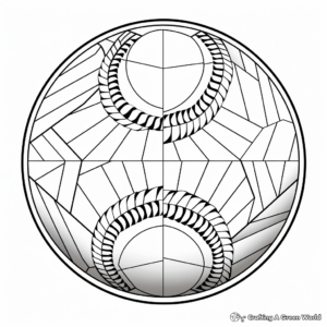 Printable Abstract Baseball Coloring Pages for Artists 3