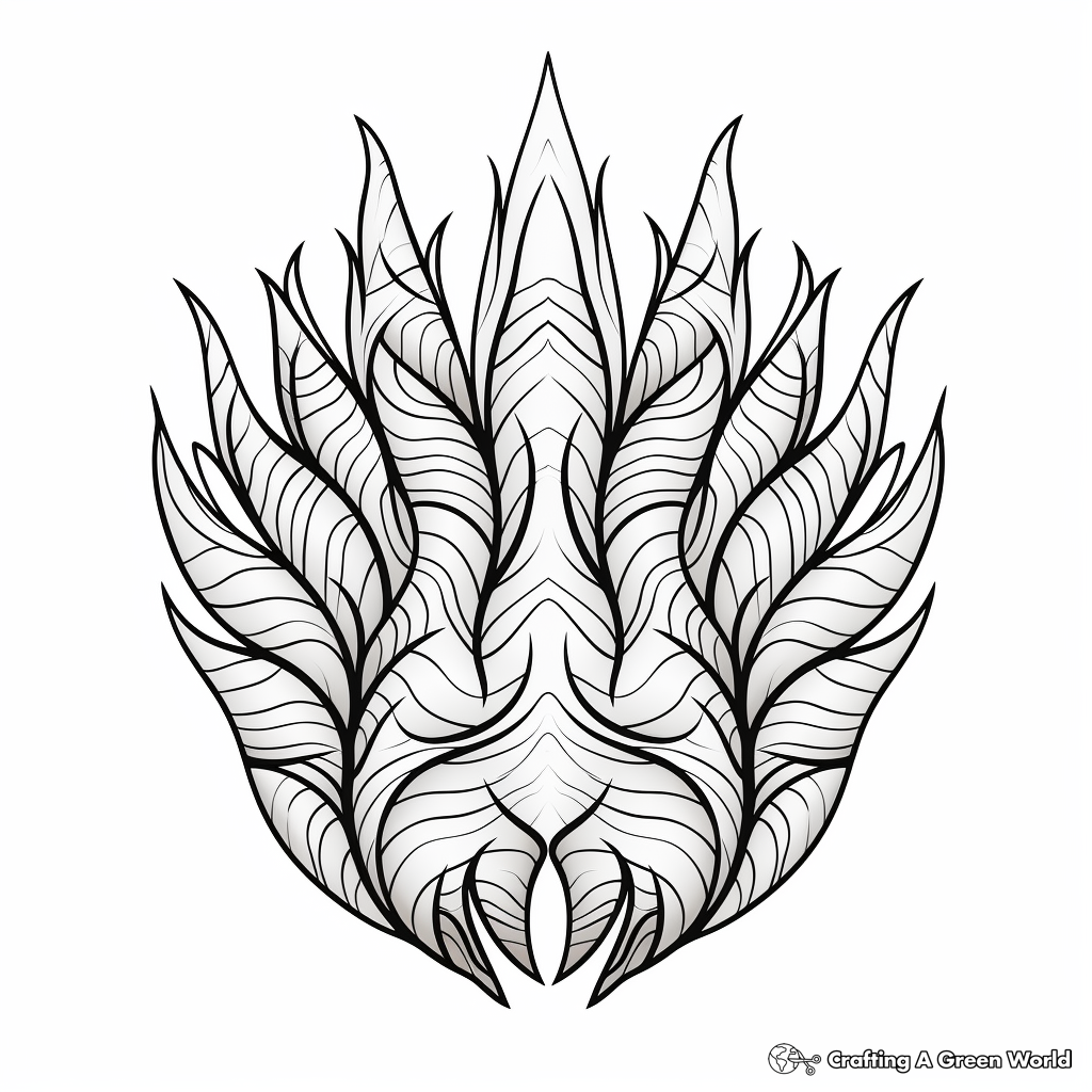 Printable Abstract Bear Paw Coloring Pages 2