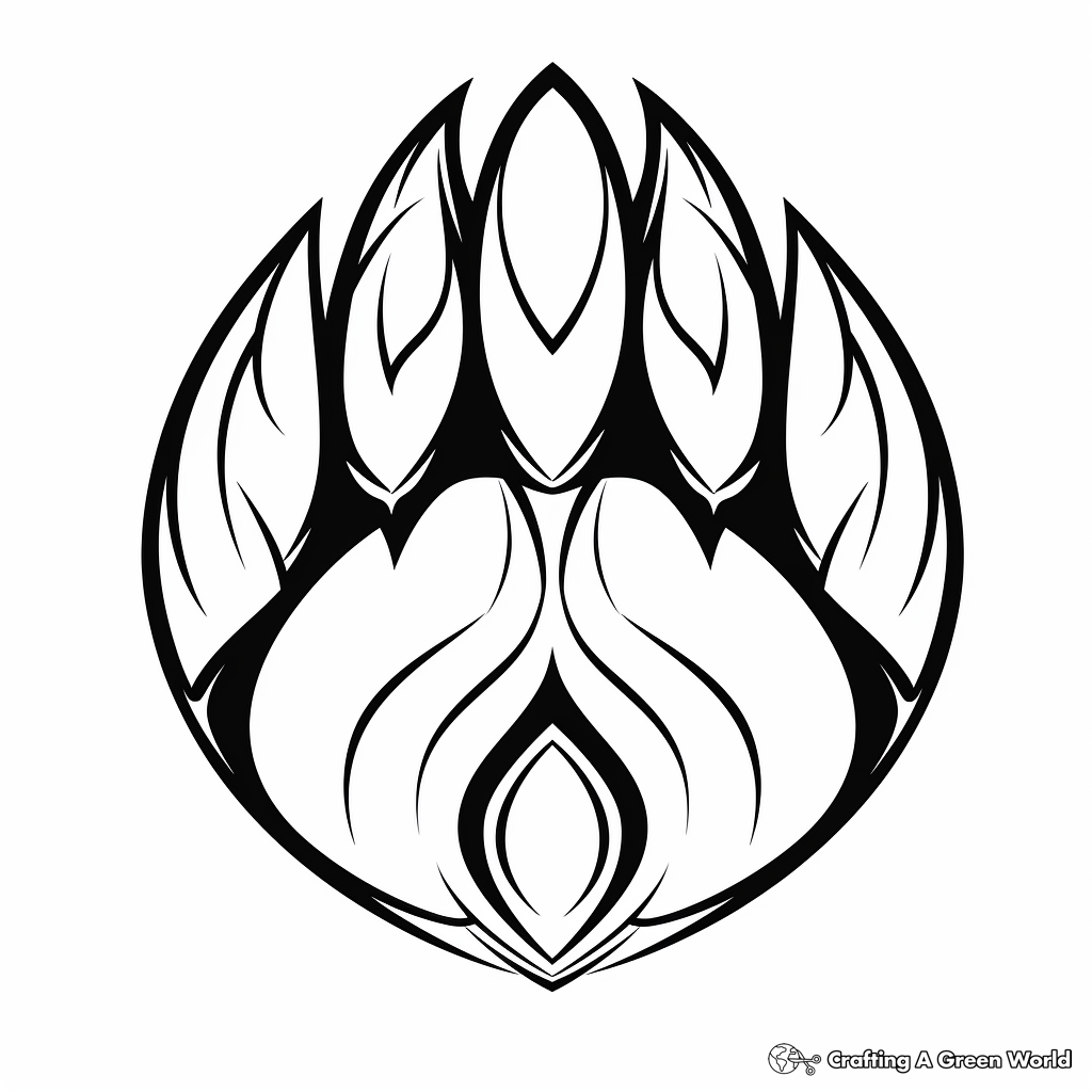 Printable Abstract Bear Paw Coloring Pages 4