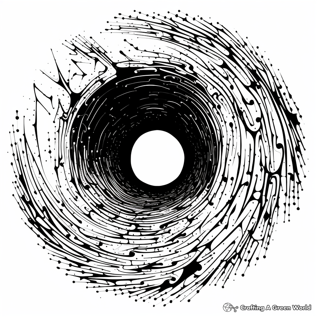 Printable Abstract Black Hole Coloring Pages for Artists 2